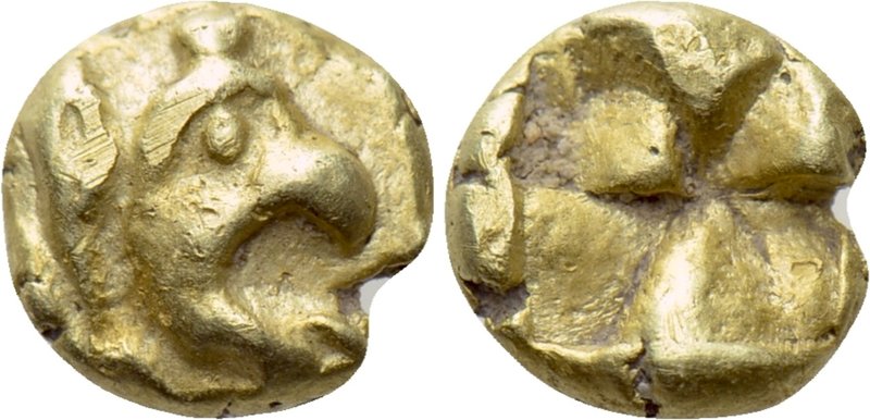 IONIA. Phokaia. EL 1/24 Stater (Circa 625/00 BC). 

Obv: Head of griffin right...