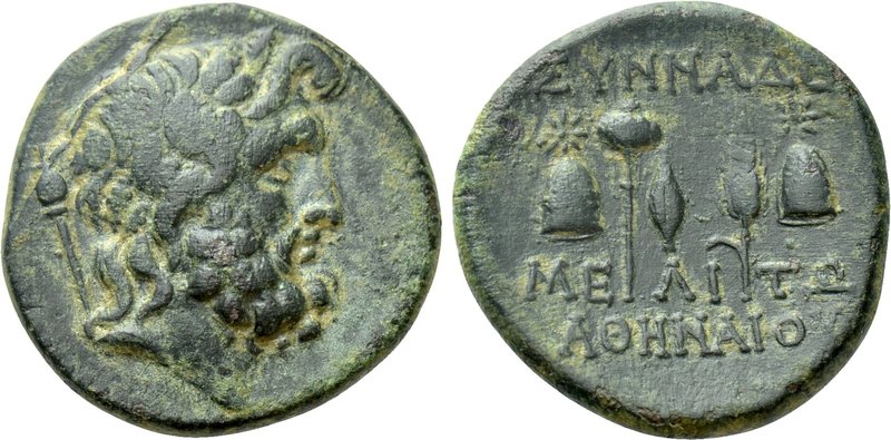 PHRYGIA. Synnada. Ae (2nd-1st centuries BC). Meliton, son of Athenaios, magistra...