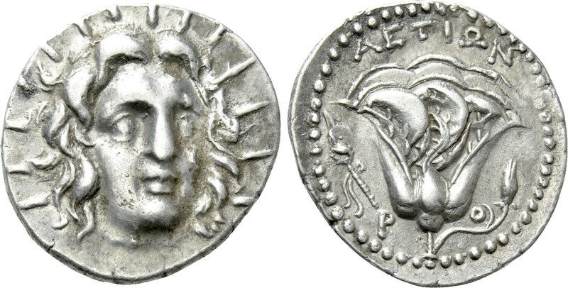 CARIA. Rhodos. Didrachm (Circa 304-166 BC). Aetion, magistrate. 

Obv: Head of...