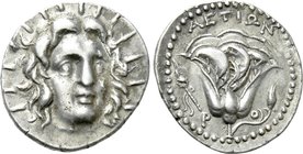 CARIA. Rhodos. Didrachm (Circa 304-166 BC). Aetion, magistrate.