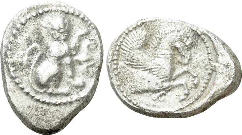 DYNASTS OF LYCIA. Amm... (Circa 480-460 BC). Stater. Uncertain mint.

Obv: Lio...