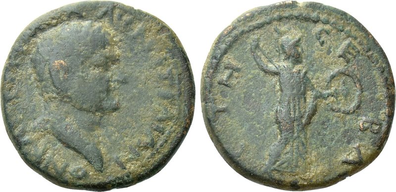 BITHYNIA. Uncertain. Trajan (98-117). Ae. 

Obv: ΑΥ ΝΕΡ ΤΡΑΙΑΝΟΝ ΚΑΙ СΕ ΓΕΡΜ Δ...