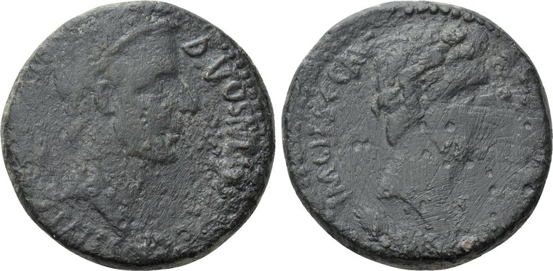 BITHYNIA. Apamea. Augustus with Divus Julius Caesar (27 BC-14 AD). Ae. C. Cassiu...