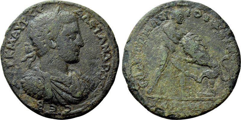 MYSIA. Germe. Severus Alexander (222-235). Ae Medallion. M. Aur. Rufinos, magist...
