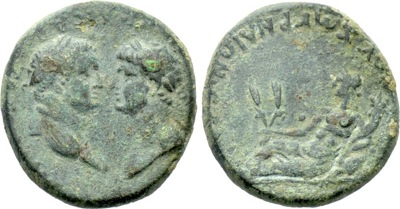 IONIA. Smyrna. Titus & Domitian (Caesares, 69-79 & 69-81, respectively). Ae. M. ...
