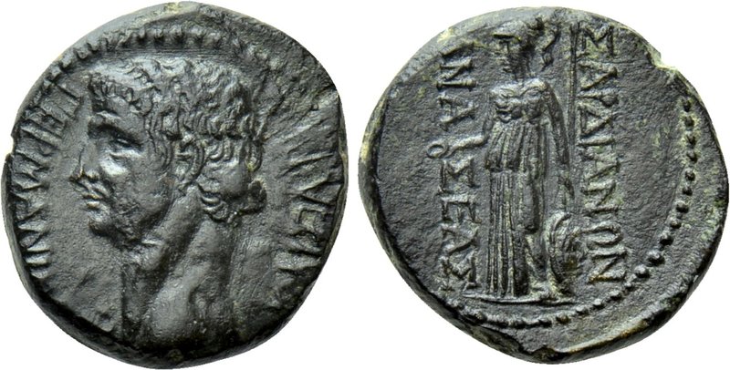 LYDIA. Sardeis. Germanicus (Died 19). Ae. Mnaseas, magistrate. Struck under Tibe...