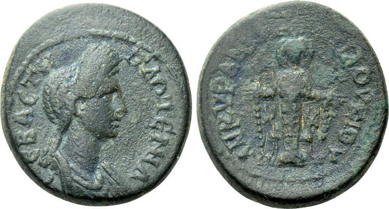 PHRYGIA. Ancyra. Plotina (Augusta, 105-123). Ae. Loukios, archon for the third t...