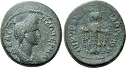 PHRYGIA. Ancyra. Plotina (Augusta, 105-123). Ae. Loukios, archon for the third time.