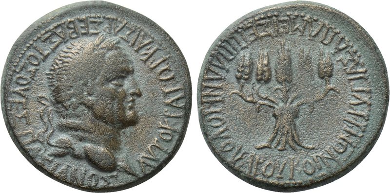 PHRYGIA. Apameia. Vespasian (69-79). Ae. Plancius Verus, magistrate. 

Obv: AY...