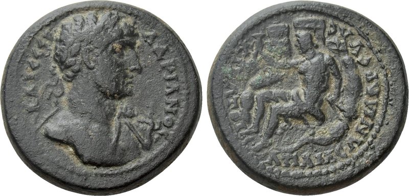 PHRYGIA. Apameia. Hadrian (117-138). Ae. 

Obv: AΔΡΙΑNOC KAIC CEB. 
Laureate ...