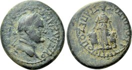 CARIA. Trapezopolis. Vespasian (69-79). Ae. Klaudios Orontes, mgistrate.