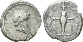 L. LENTULUS, C. MARC. COS. Denarius (49 BC). Ephesus.