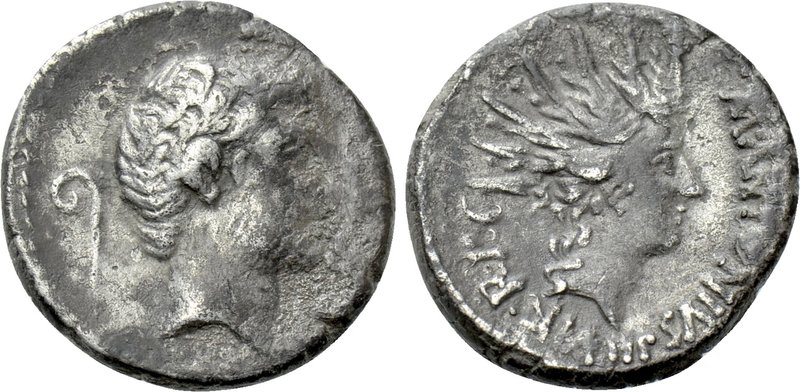 MARK ANTONY. Denarius (42 BC). Military mint traveling with Antony in Italy. 
...