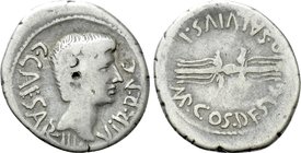 OCTAVIAN. Denarius (40 BC). Military mint traveling with Octavian in Italy; Q. Salvius, moneyer.