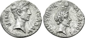 AUGUSTUS with DIVUS JULIUS CAESAR ( 27-14 BC). Denarius.
