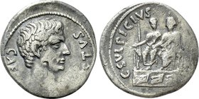 AUGUSTUS (27 BC-14 AD). Denarius. Rome. C. Sulpicius Platorinus, moneyer.
