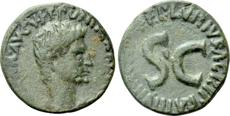 AUGUSTUS (27 BC-AD 14). As. Publius Lurius Agrippa, moneyer.

Obv: CAESAR AVGV...