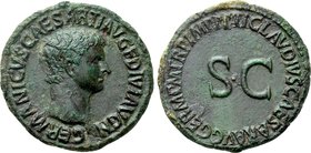 GERMANICUS (Died 19). As. Rome. Struck under Claudius.