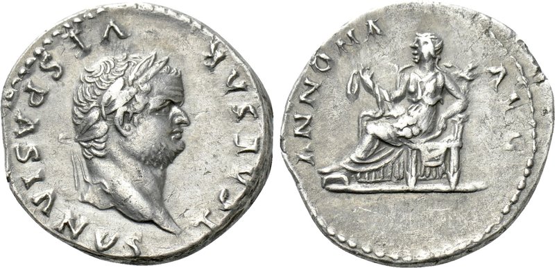 TITUS (Caesar, 69-79). Denarius. Rome

Obv: T CAESAR VESPASIANVS AVG.
Laureat...