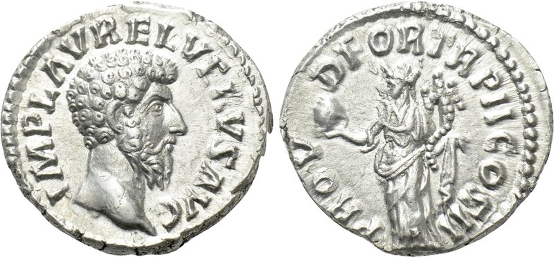 LUCIUS VERUS (161-169). Denarius. Rome. 

Obv: IMP L AVREL VERVS AVG. 
Bare h...