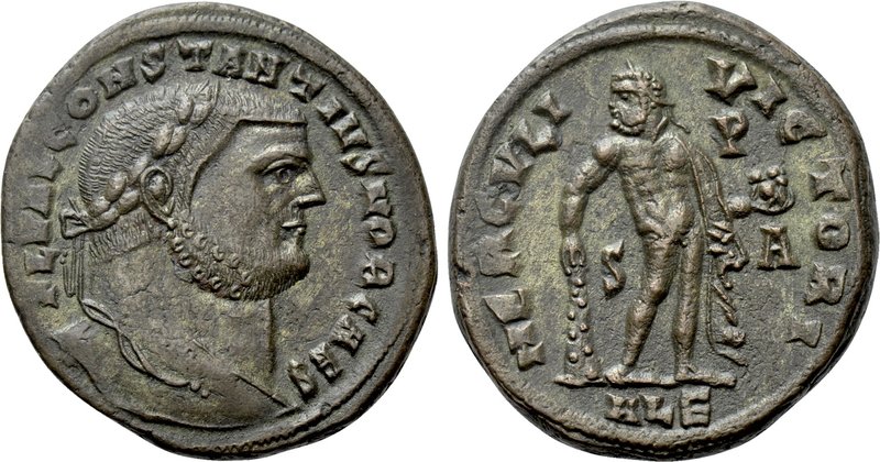 CONSTANTIUS I (Caesar, 293-305). Follis. Alexandria. 

Obv: FL VAL CONSTANTIVS...