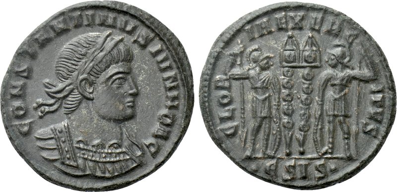 CONSTANTINE II (Caesar, 316-337). Follis. Siscia. 

Obv: CONSTANTINVS IVN NOB ...