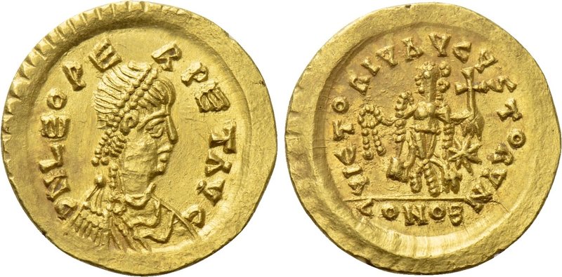 LEO I (457-474). GOLD Tremissis. Constantinople. 

Obv: D N LEO PERPET AVG. 
...