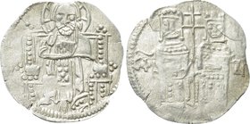 SERBIA. Stefan Uroš IV Dušan with Elena (1331-1355). Dinar.