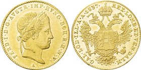 AUSTRIA. Ferdinand I (1835-1848). GOLD Ducat (1837-A). Wien (Vienna).