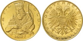 AUSTRIA. 1st Republic (1918-1938). GOLD 25  Schilling (1937). Wien (Vienna).