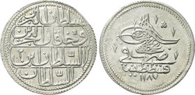 OTTOMAN EMPIRE. Abdülhamid I (AH 1187-1203 / 1774-1789 AD). Kuruş. Constantinople (Istanbul). Dated AH 1187//2 (1775 AD).