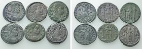 6 Coins of Vetranio and Constantius II.