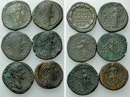 6 Sesterti; Marcus Aurelius and Commodus.