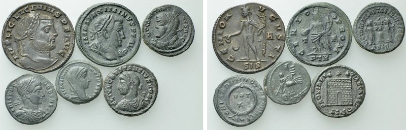 6 Late Roman Coins. 

Obv: .
Rev: .

. 

Condition: See picture.

Weigh...