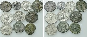 10 Roman coins.