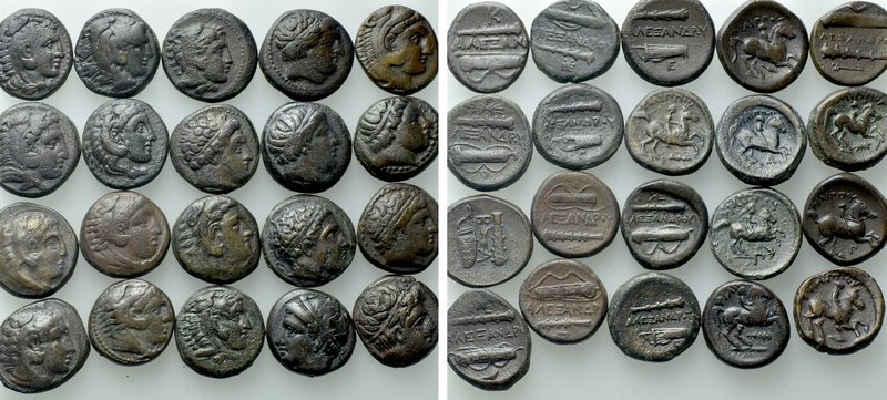20 Coins of Philip II and Alexander the Great of Macedon.

Obv: .
Rev: .

....