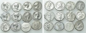 12 Denari; Titus, Hadrian, Commodus etc..