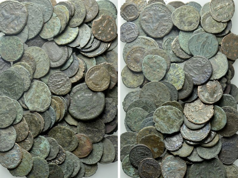 Circa 115 Roman Coins. 

Obv: .
Rev: .

. 

Condition: See picture.

We...