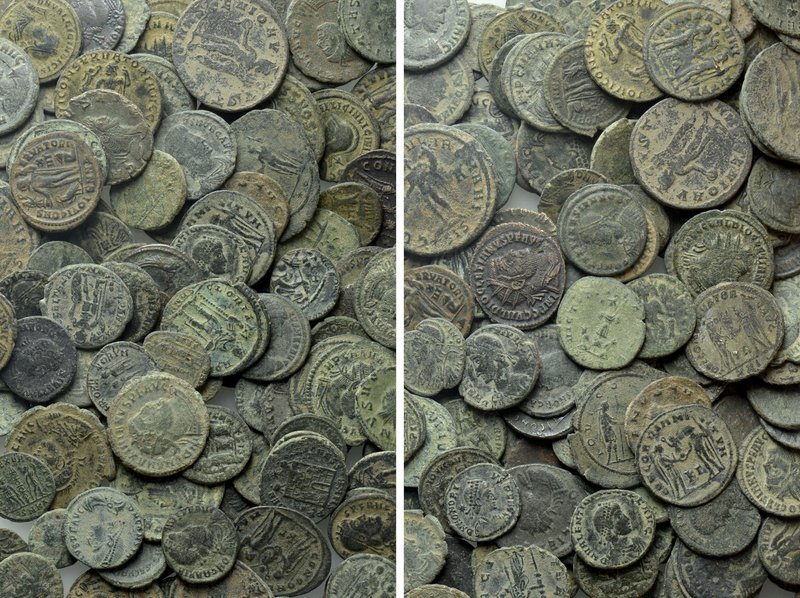 Circa 150 Roman Coins. 

Obv: .
Rev: .

. 

Condition: See picture.

We...