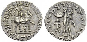 GREECE. Indo-Scythian Kingdom. 
 Azes I, 57-35. Tetradrachm. AR. 9.48 g.
 XF
 Purchased from Angelo Di Stefano, November 2004.