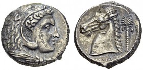 GREECE. North Africa 
 Carthage. Tetradrachm 325-300. Jenkins IV, 497 (same dies). AR. 16.85 g.
 VF