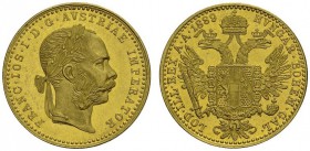 AUSTRIA. 
 Franz Joseph I, 1848-1916. Ducat 1889. KM 2267; Fr. 493. AU. 3.49 g.
 UNC