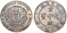 CHINA. Szechuan. 
 Hsüan-t'ung, 1908-1912. Dollar ND (1909-1911). KM 243.1; L&M 352. AR. 26.70 g.
 PCGS XF 45
