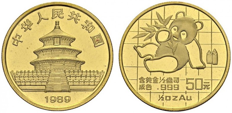 CHINA. 
 People's Republic, 1949-. 50 Yuan 1989, Small Date, Shenyang. Panda Se...
