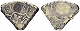 CURACAO. 
 2nd British Occupation, 1807-1816. 3 Reaal ND (1819). Counterstamp 3 in a toothed circle. KM 29. AR. R
 NGC VG 8