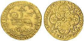 FRANCE. 
 Jean II, 1350-1364. Mouton d'or. Dup. 291; Ciani 354. AU. 4.67 g.
 SUP