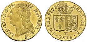 FRANCE. 
 Louis XVI, 1774-1793. Louis d'or à la tête nue 1786 T, Nantes. Gad. 361. AU. 7.64 g.
 FDC