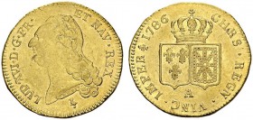 FRANCE. 
 Louis XVI, 1774-1792. Double louis d'or à la tête nue 1786 A, Paris. Gad. 363. AU. 15.20 g.
 SUP