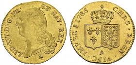 FRANCE. 
 Louis XVI, 1774-1792. Double louis d'or à la tête nue 1786 A, Paris. Gad. 363. AU. 15.16 g.
 TTB