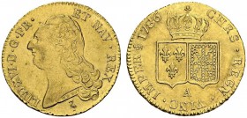FRANCE. 
 Louis XVI, 1774-1792. Double louis d'or à la tête nue 1786 A, Paris. Gad. 363. AU. 15.29 g.
 TTB